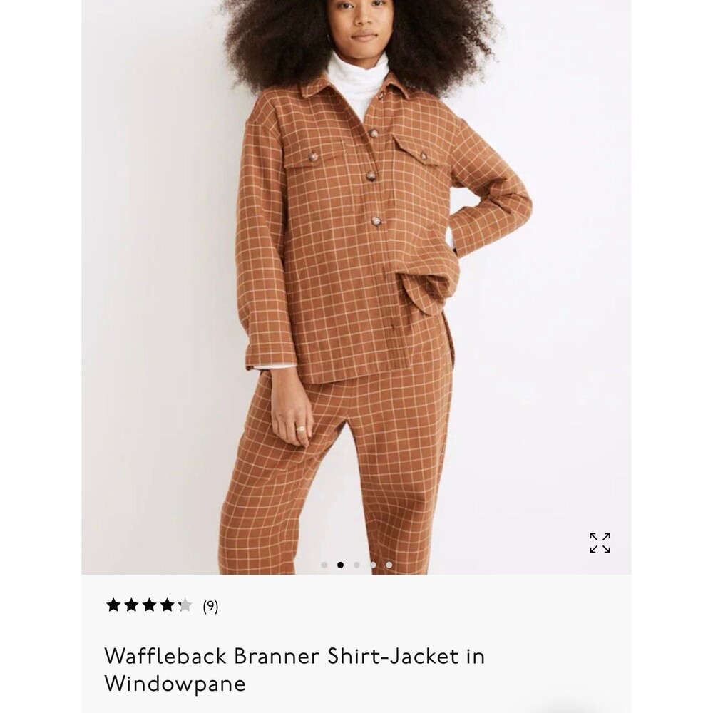 Madewell Waffleback Branner Oversized Shirt-Jacket Windowpane SX